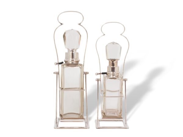 Overview of the Pair of Tilting Decanters Hukin & Heath