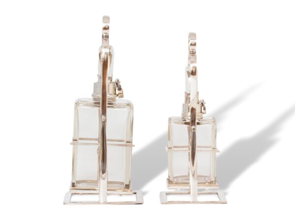 Overview of the Pair of Tilting Decanters Hukin & Heath