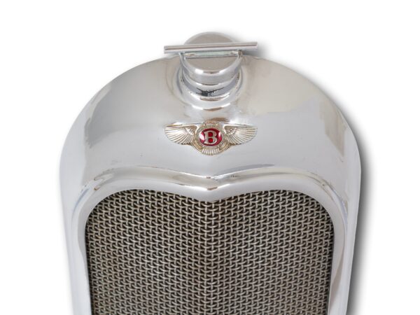 Close up of the Bentley badge on the Ruddspeed Bentley Car Radiator Grill Decanter