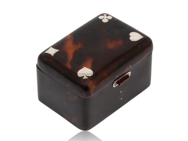 Front overview of the Tortoiseshell Card Box Henry Atkins