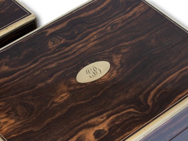 Top of the His and Hers Coromandel Jewellery Boxes by Asprey