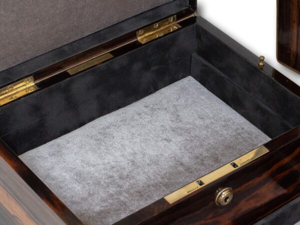 Interior view of the His and Hers Coromandel Jewellery Boxes by Asprey