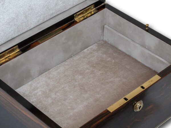 Interior view of the His and Hers Coromandel Jewellery Boxes by Asprey