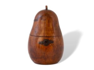 Front of the Continental Novelty Pear Fruit Tea Caddy