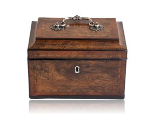 Holm Oak tea chest front profile