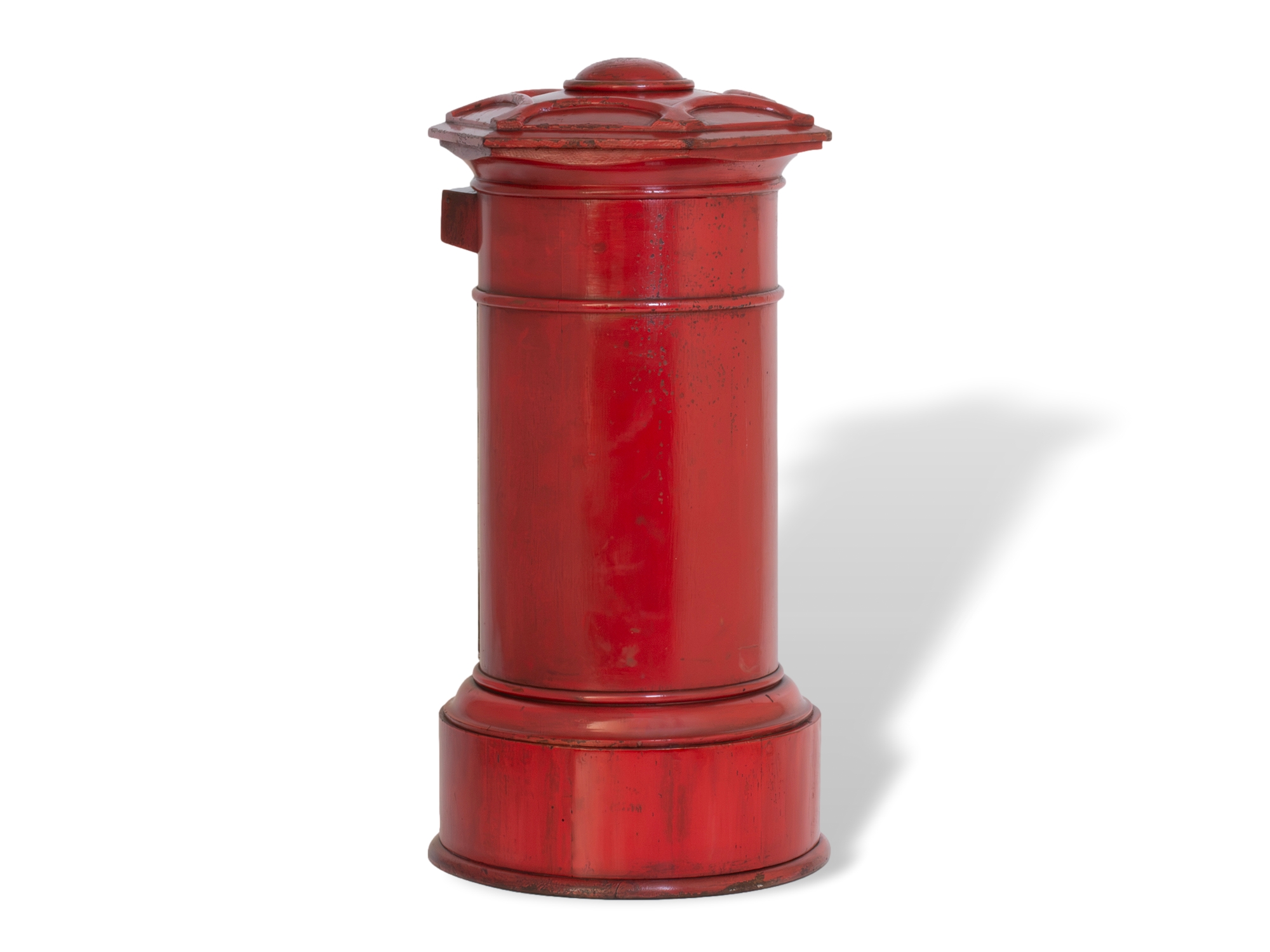 Red post box rear angled profile